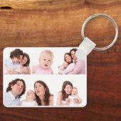 Modern Family Love Quote Custom Photo Collage Sleutelhanger (Voorkant)