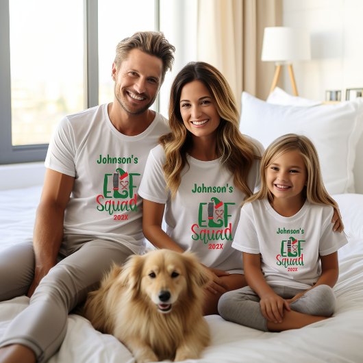 Modern Family Matching Elf Squad Kerstmis T-shirt
