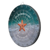 Modern Family Name Beach House  Dartbord (Voorkant Rechts)