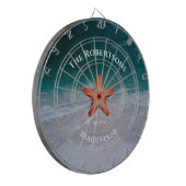 Modern Family Name Beach House  Dartbord (Voorkant Links)