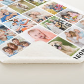 Modern Family Personalized Cute 20 Photos Collage Sherpa Deken (3/4)