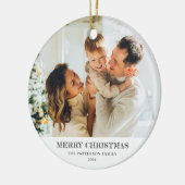 Modern Family Photo Christmas Keramisch Ornament (Links)