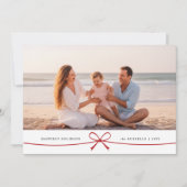 Modern Family Photo Coastal Beach Christmas Feestdagenkaart (Voorkant)