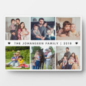 Modern Family Photo Collage Template Cute Keepsake Fotoplaat (voorkant)