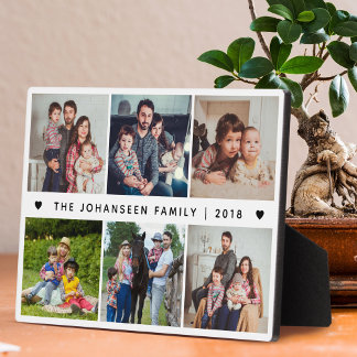 Modern Family Photo Collage Template Cute Keepsake Fotoplaat