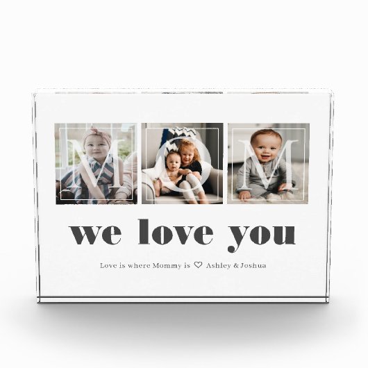 Modern Family Photo Collage voor mam Fotoblokken (Voorkant)