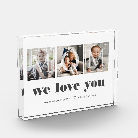 Modern Family Photo Collage voor mam Fotoblokken (Links)