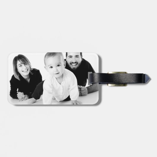 Modern Family Photo Keepsake Bagagelabel (Achterkant horizontaal)