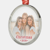 Modern Family Photo Metal Ornament (Links)