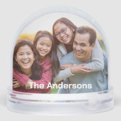 Modern Family Photo with Name  Sneeuwbol (Achterkant)