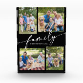 Modern Family Photos Collage Script Keepsake Fotoblokken (Voorkant)