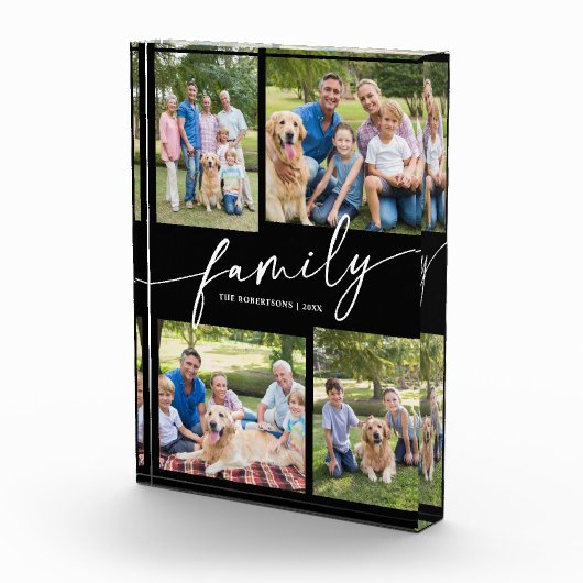 Modern Family Photos Collage Script Keepsake Fotoblokken (Rechts)