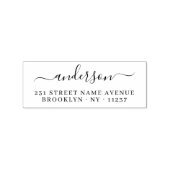 Modern Family Script Kalligrafie Retouradres Rubberstempel (Gestempeld)