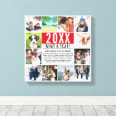 Modern Family Year in Review 12 Photo Collage Canvas Afdruk (Insitu (Houten vloer))