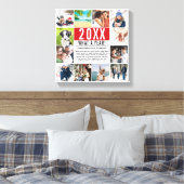 Modern Family Year in Review 12 Photo Collage Canvas Afdruk (Insitu (Slaapkamer))