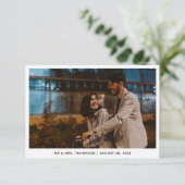 Modern Fancy fotohuwelijk Bedankkaart (Staand voorkant)