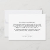 Modern Fancy fotohuwelijk Bedankkaart (Achterkant)