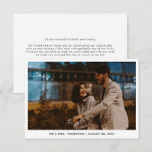 Modern Fancy fotohuwelijk Bedankkaart (Voorkant / Achterkant)