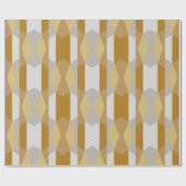 Modern Fancy geometrisch goud en zilvergrijs Cadeaupapier (Vlak)