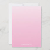 Modern Fancy Roze Sweet Sixteen Verjaardagsfeest Kaart (Achterkant)