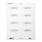 Modern Fancy Script Gold Monogram Initialen Etiket (Full Sheet)