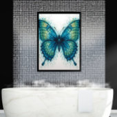 Modern Fantasy Fractal Art Watercolor Butterfly Canvas Afdruk