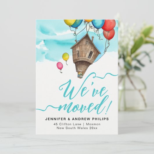 Modern Fantasy verhuizen naar huis Nieuw adres Wat Aankondiging (Staand voorkant)