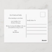 Modern Farewell Change of Address New Home Room Briefkaart (Achterkant)