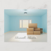 Modern Farewell Change of Address New Home Room Briefkaart (Voorkant)