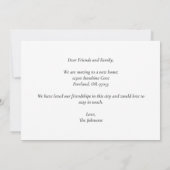 Modern Farewell City New Home Address Room Moving Aankondiging (Achterkant)