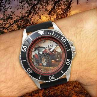 Modern Farmer Tractor Horloge