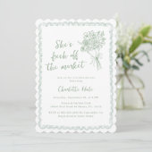 Modern Farmers Fresh off the Market Bridal Shower Kaart (Staand voorkant)