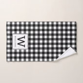 Modern Farmhouse Black Buffalo Pset Monogramed Bad Handdoek (Handdoek)