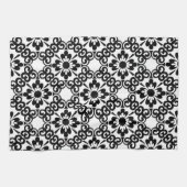 MODERN FARMHOUSE BLACK EN WITTE TEGEL THEEDOEK (Horizontaal)