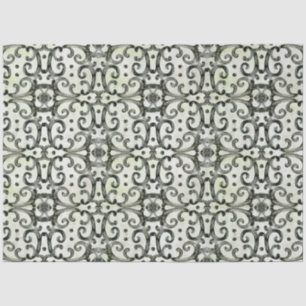 Modern Farmhouse Black in White Swirls Decoupage Tissuepapier
