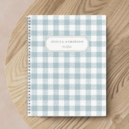 Modern Farmhouse Blau Buffalo Check Recept Notitieboek