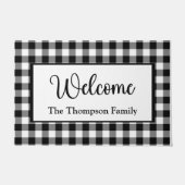 Modern Farmhouse Buffalo Pset Welkom Deurmat (Voorkant)