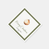 Modern Farmhouse Christmas Ball Custom Napkins Servet (Hoek)