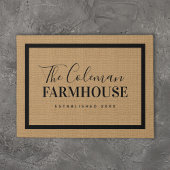 Modern Farmhouse Family Monogram Doormat Deurmat