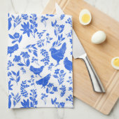 Modern Farmhouse Folk Art Chickens & Botanicals Theedoek (Quarter Fold)