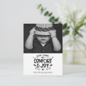 Modern Farmhouse| Foto van Black Gingham met kerst Briefkaart (Staand voorkant)