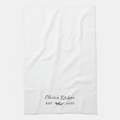 Modern Farmhouse - Gepersonaliseerde naam Theedoek (Verticaal)