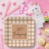 Modern Farmhouse Happy Thanksgiving Sinaasappel Ps Papieren Bordje (Feest)