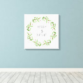 MODERN FARMHOUSE HOLIDAY GREENS AND BERRIES CANVAS AFDRUK (Insitu (Houten vloer))
