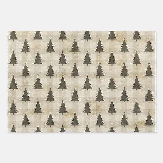 Modern Farmhouse Holiday Inpakpapier Vel (Voorkant)