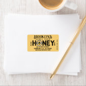 Modern Farmhouse Honey Label met Hexagon en Bee (Insitu)