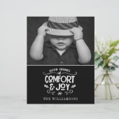 Modern Farmhouse | Kaart voor kerstmis met fotobud (Staand voorkant)