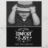 Modern Farmhouse | Kaart voor kerstmis met fotobud (Voorkant)