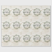 Modern Farmhouse kerstmis Rustic Wood Cadeaupapier (Vlak)