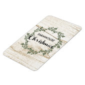 Modern Farmhouse kerstmis Rustic Wood Magneet (Linkerzijde)
